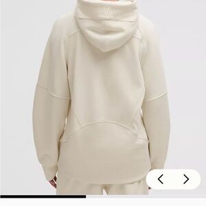 Lululemon NWT XS/SM Scuba Oversized Half-Zip Long Hoodie - off-white